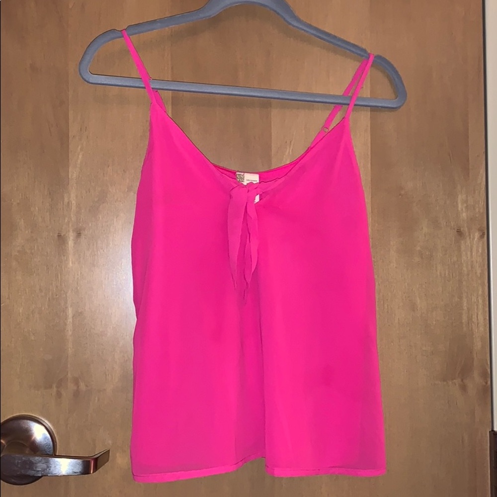 Pink silk cami